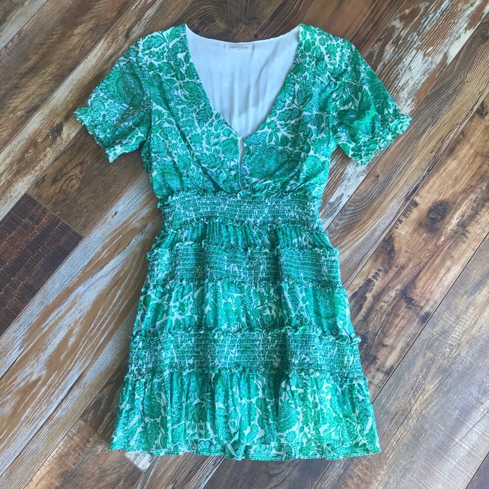 Paisley Smocked Mini Dress